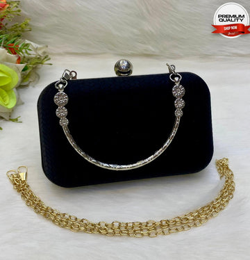 Premium Black Fancy Clutch Bag