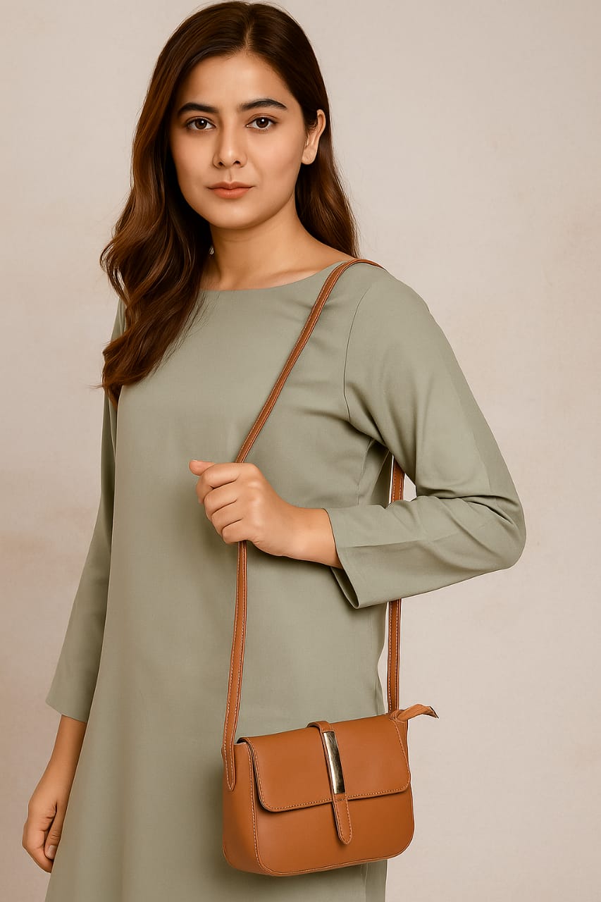 Caramel Chic Cross Body Bag