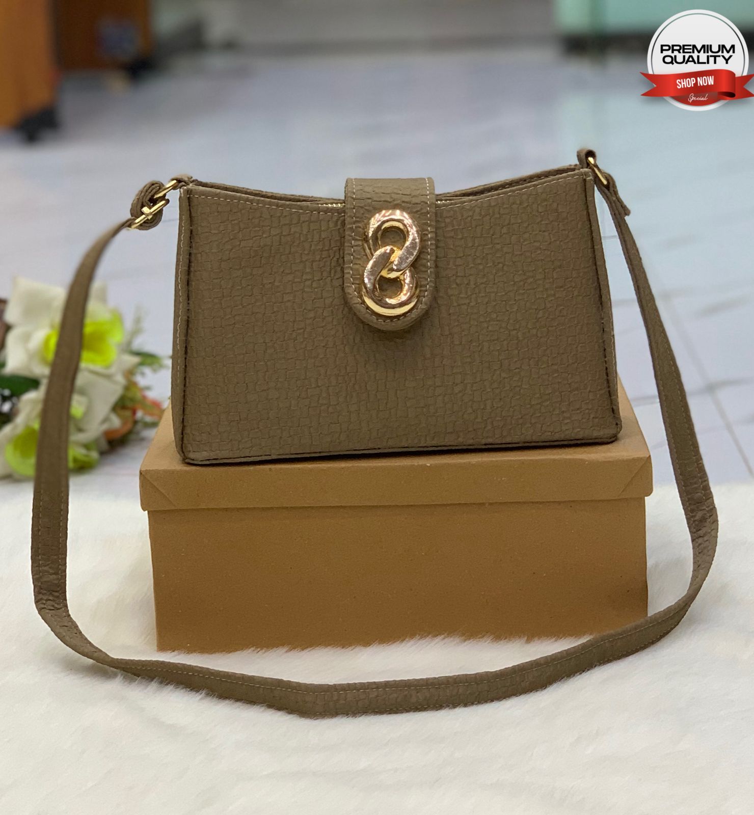 Premium Coffee Crossbody Bag for Women